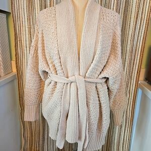 Cozy Jessica Simpson Chenille Belted Cardigan XL